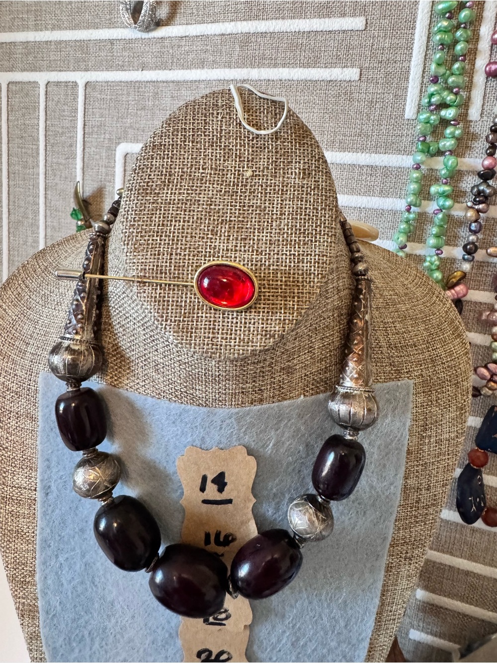 Possible antique Bakelite ethnic necklace beautiful